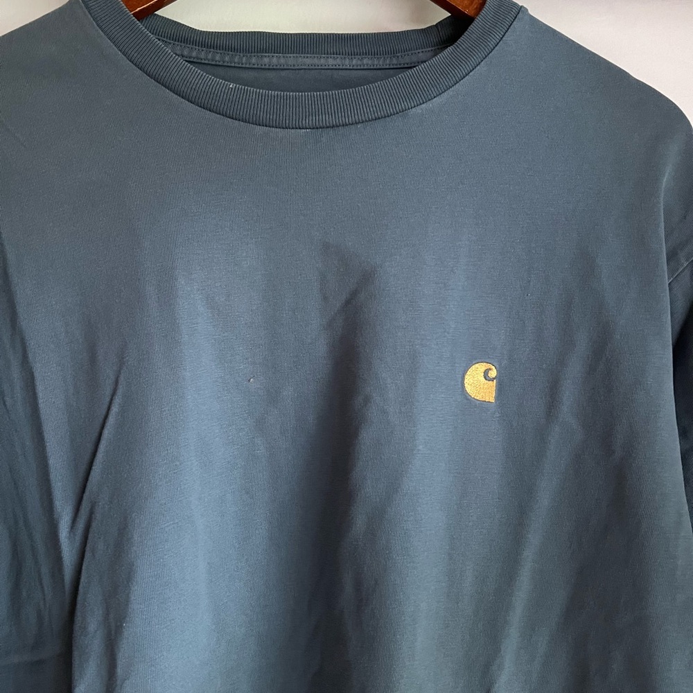 WIP Carhartt Blue Long Sleeve Tee Classic Crew Neck